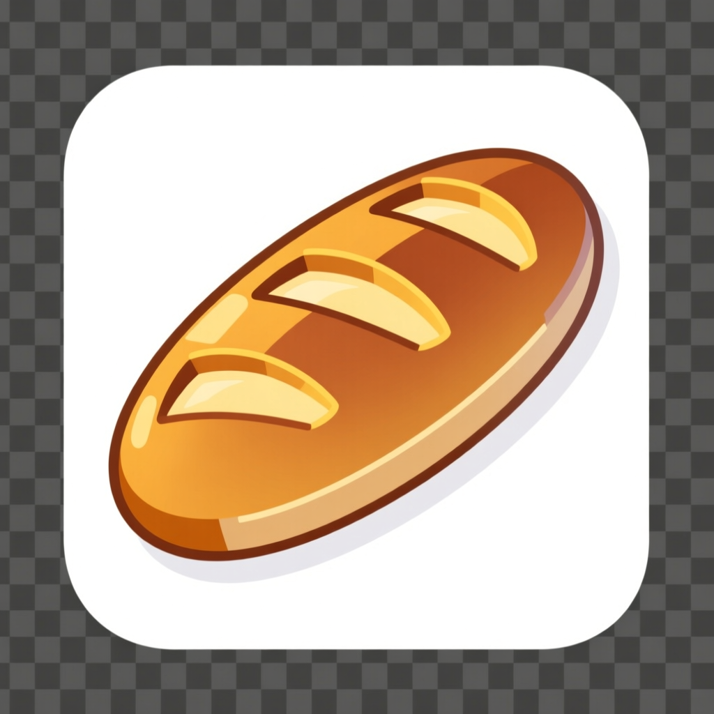 Symmetrical Baguette Icon Illustration