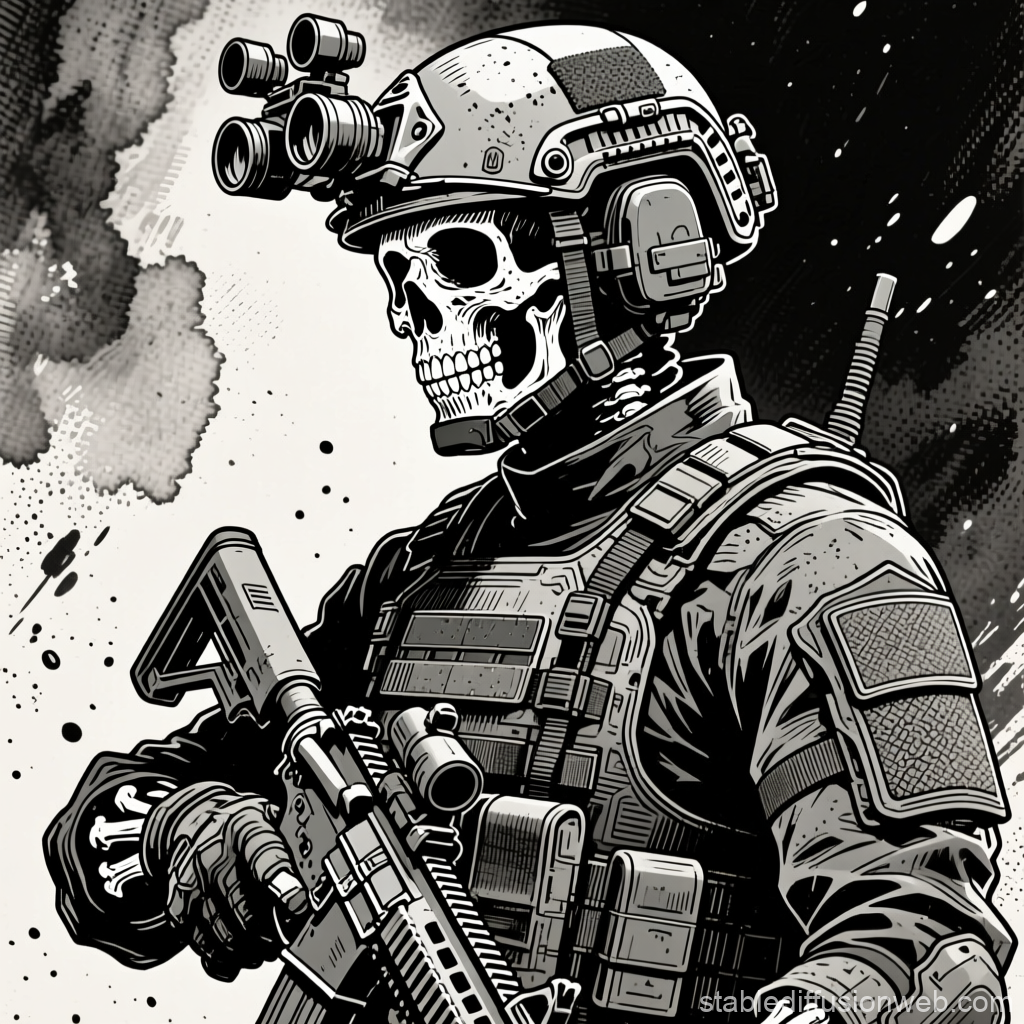Tactical Skeleton Soldier in Full Gear