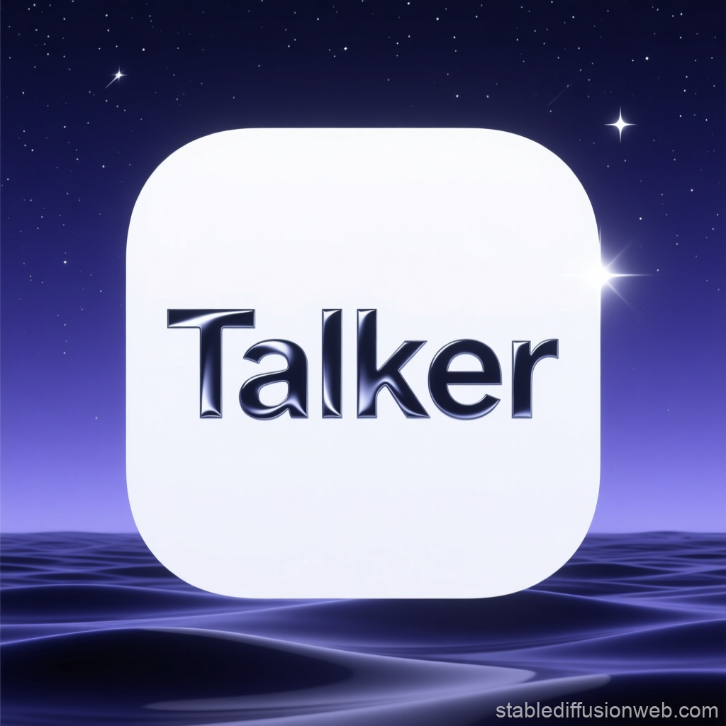 Talker App Icon with Starry Night Background