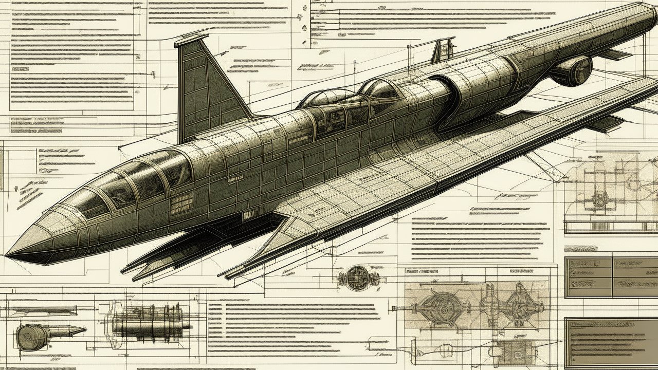 Technical Blueprint of a Jet Aircraft Design