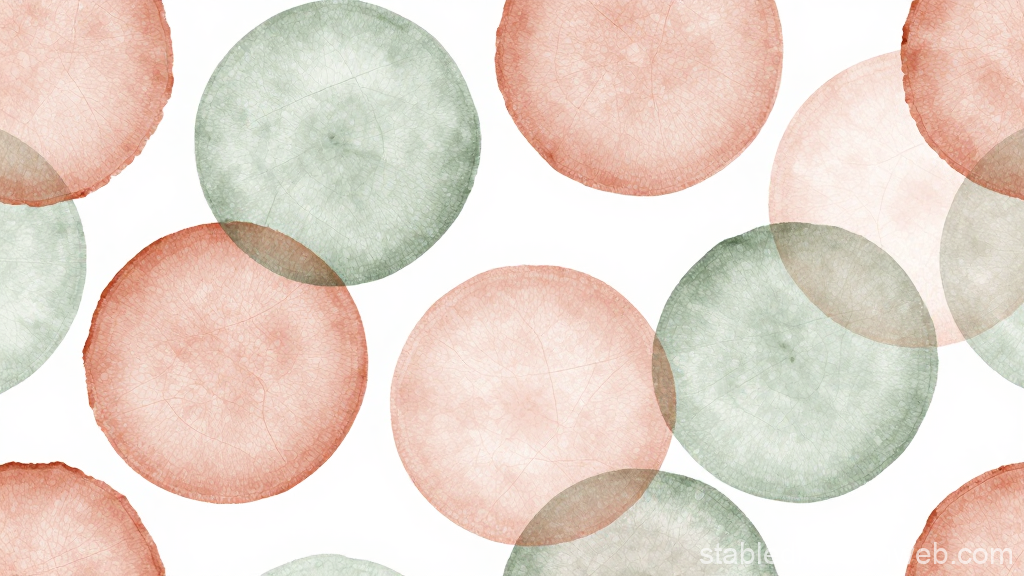 Terracotta and Sage Watercolor Circle Pattern