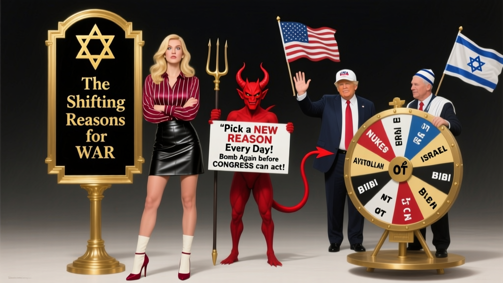 The Shifting Reasons for War Political Satire