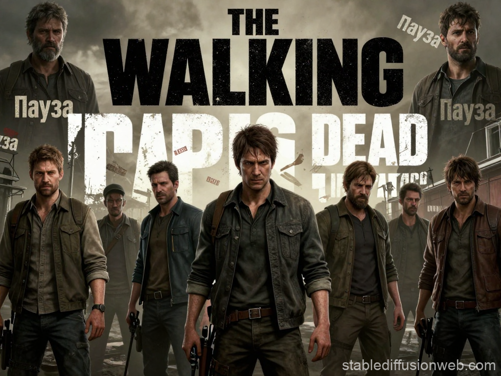 The Walking Dead Game Pause Screen with Multiple Characters