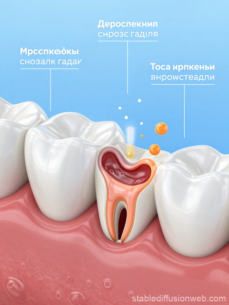 Tooth Sensitivity Infographic with Cross-Section View