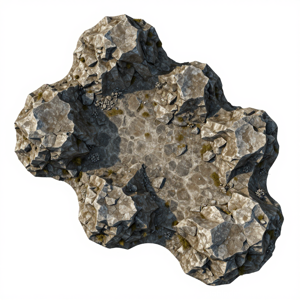 Top-Down Rocky Terrain Asset