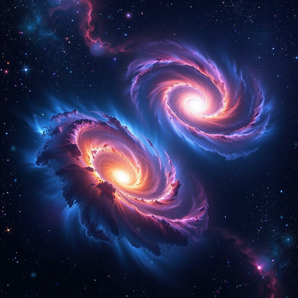 Twin Spiral Galaxies in Deep Space