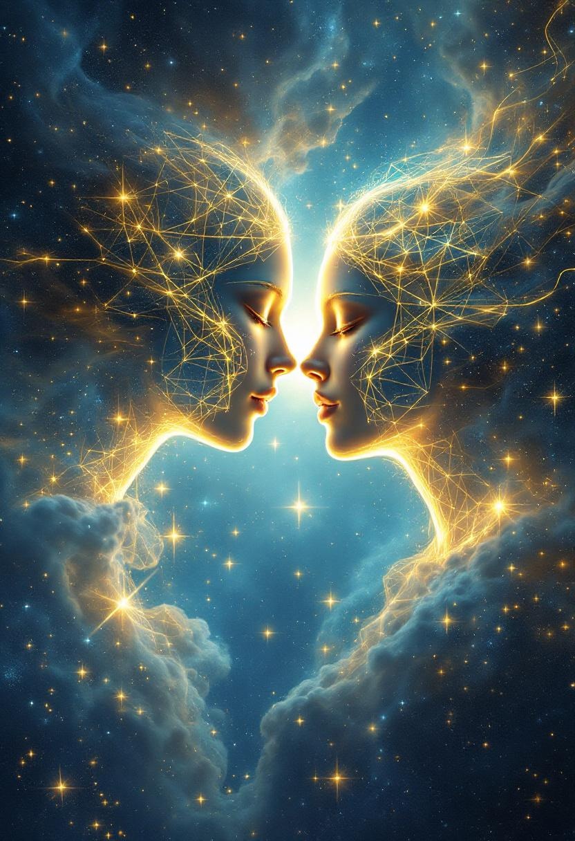 Two Luminous Souls Connected in Cosmic Harmony