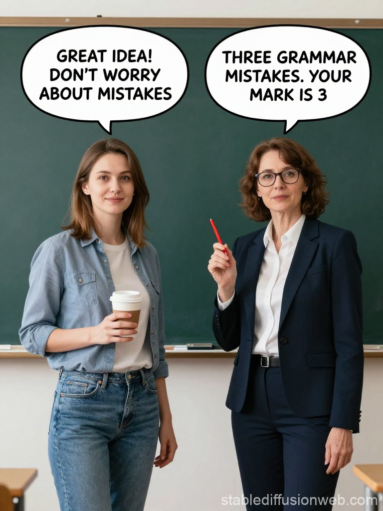 Two Teachers with Contrasting Feedback Styles in Classroom