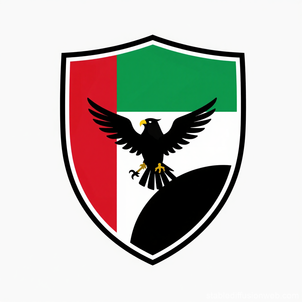 UAE Football Crest with Eagle Emblem