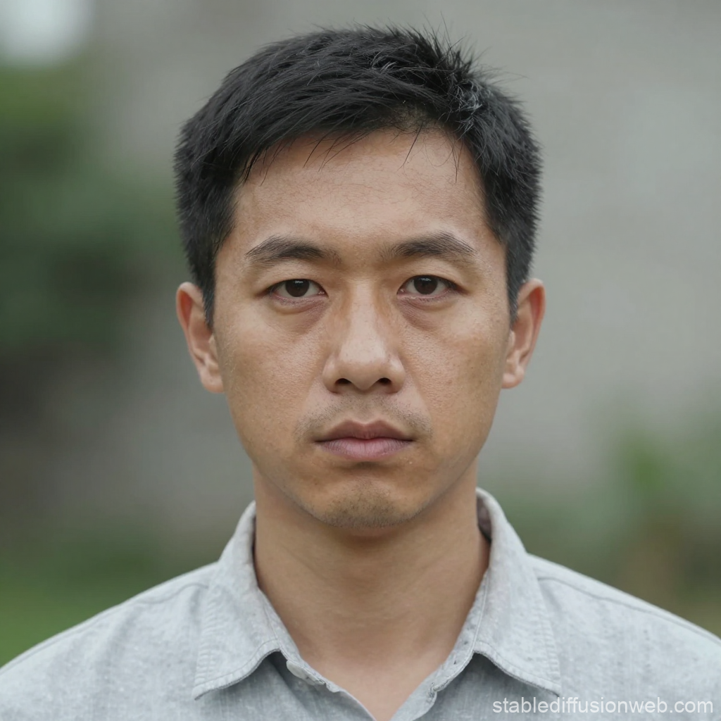 Ultra Realistic Portrait of a Serious Young Man