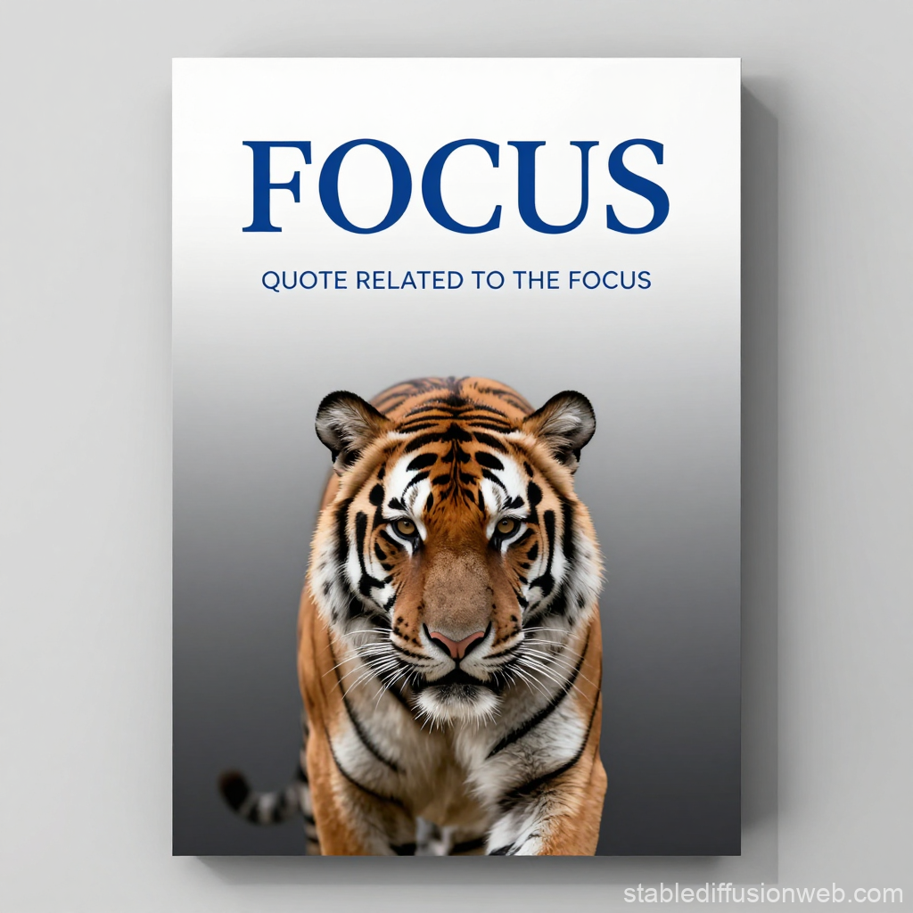 Ultra Realistic Tiger Focus Poster
