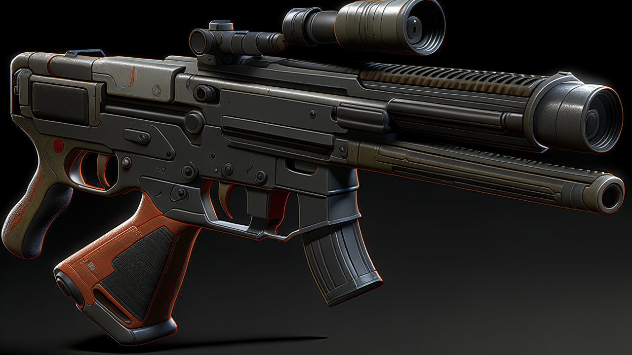 Ultradetailed 3D Render of Tactical Sniper Rifle