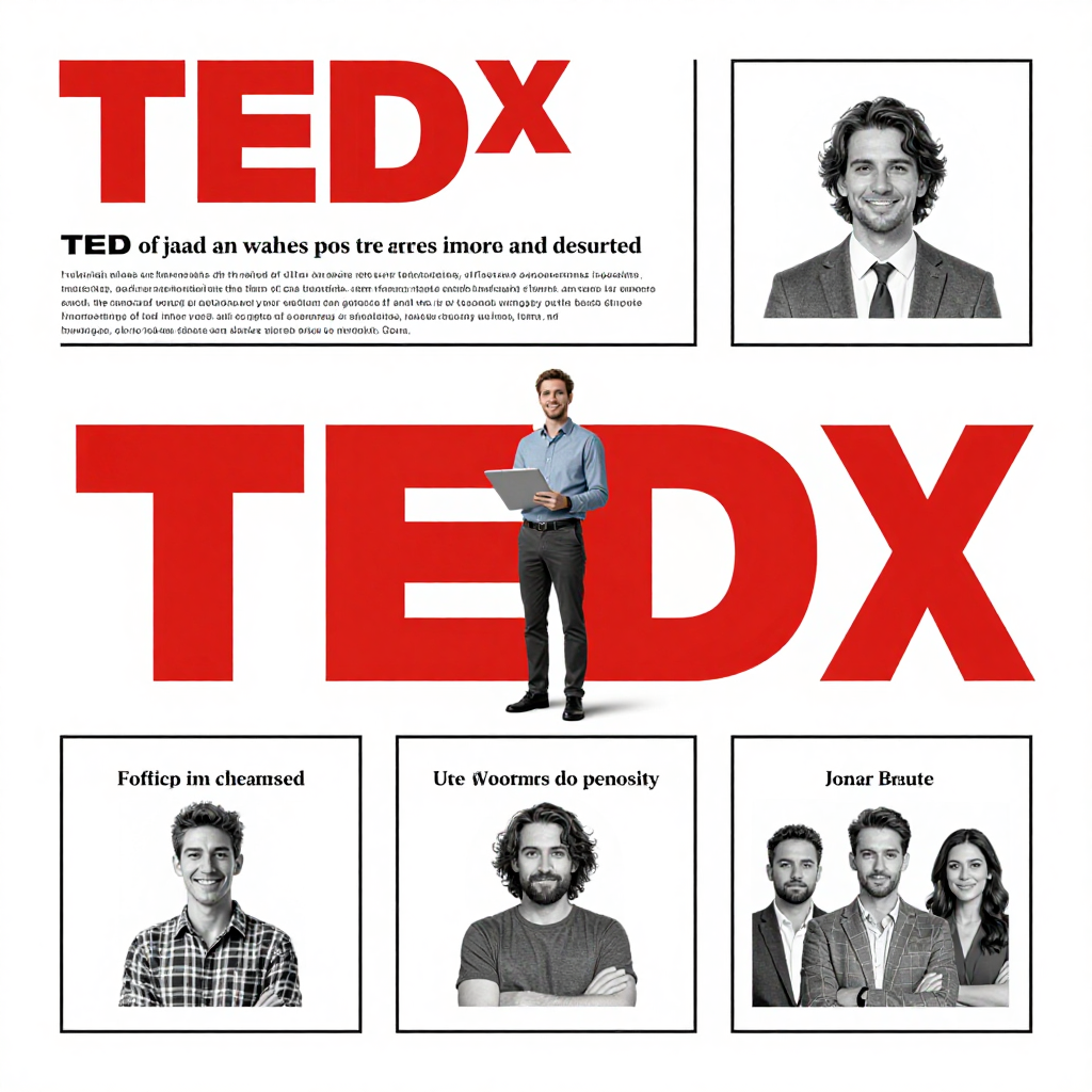 Unique Classical TEDx Poster with Speaker Photos