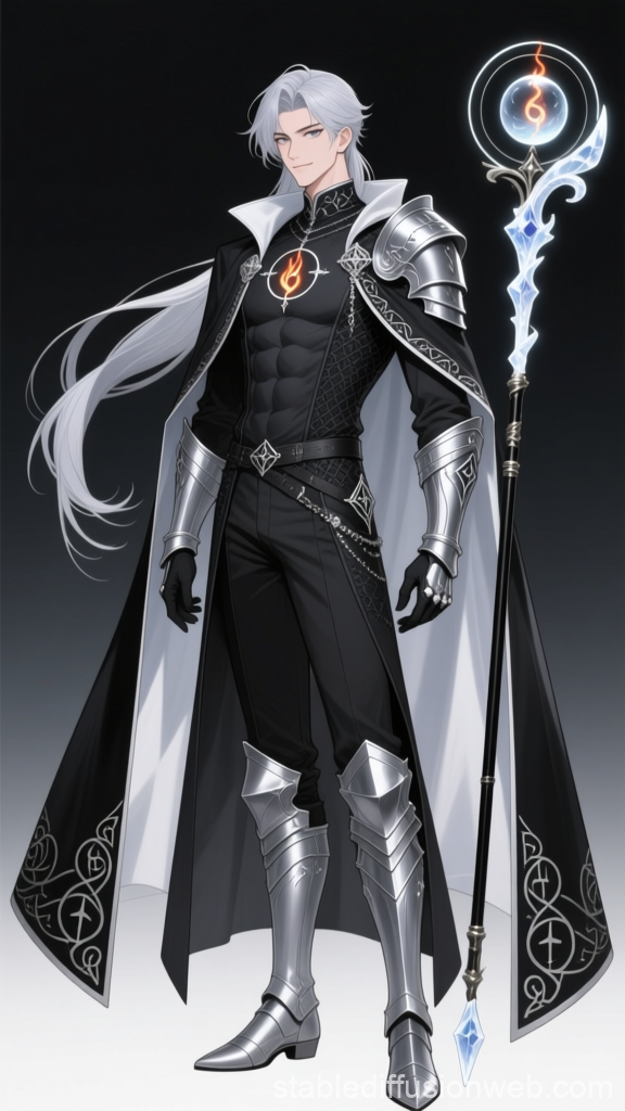 Valtheris the Scholar Mage in Elegant Armor