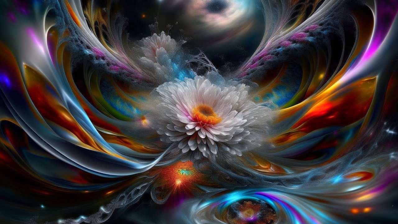 Vibrant Abstract Floral Explosion