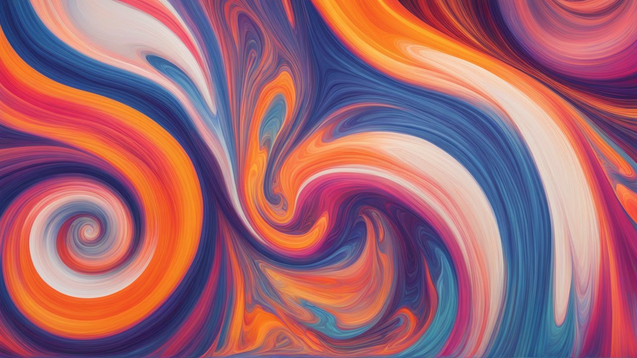 Vibrant Abstract Swirling Color Waves