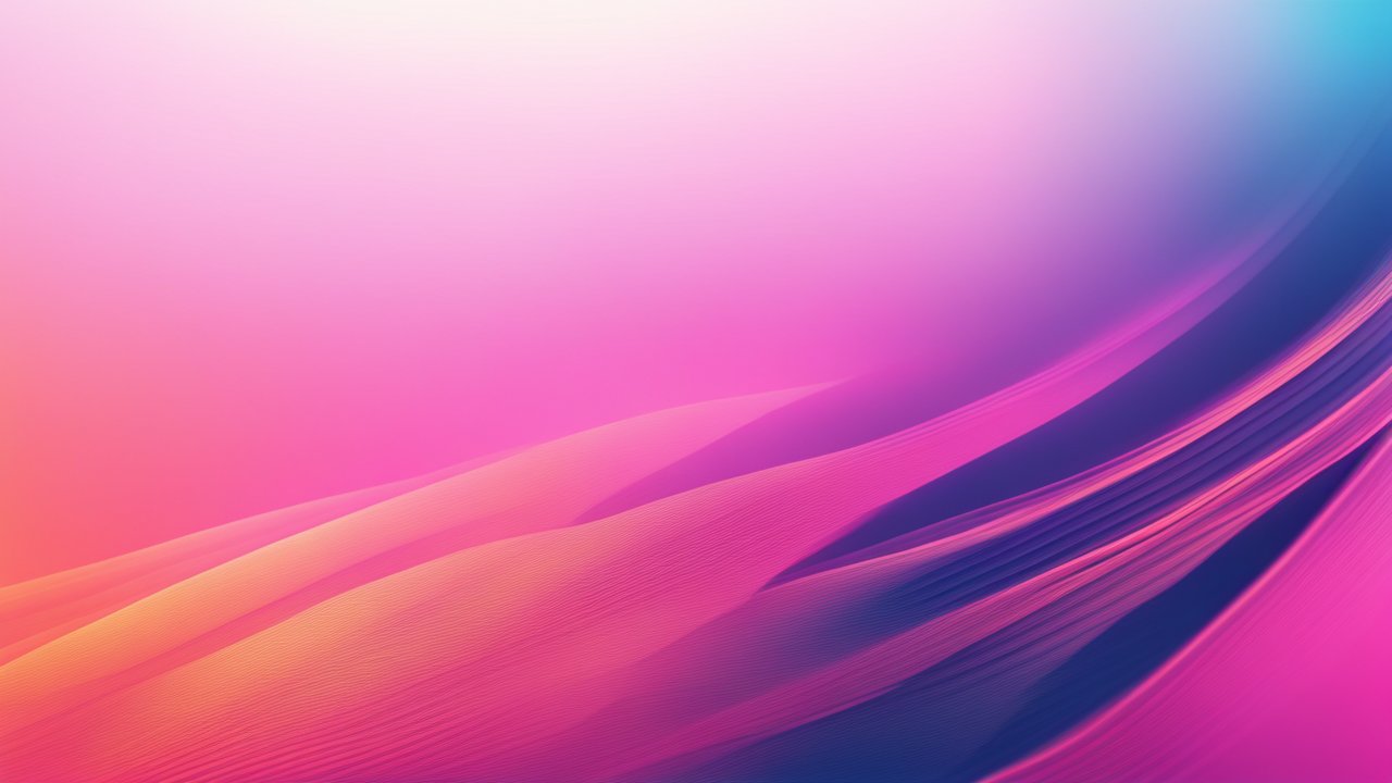 Vibrant Abstract Waves in Pink and Blue Gradient
