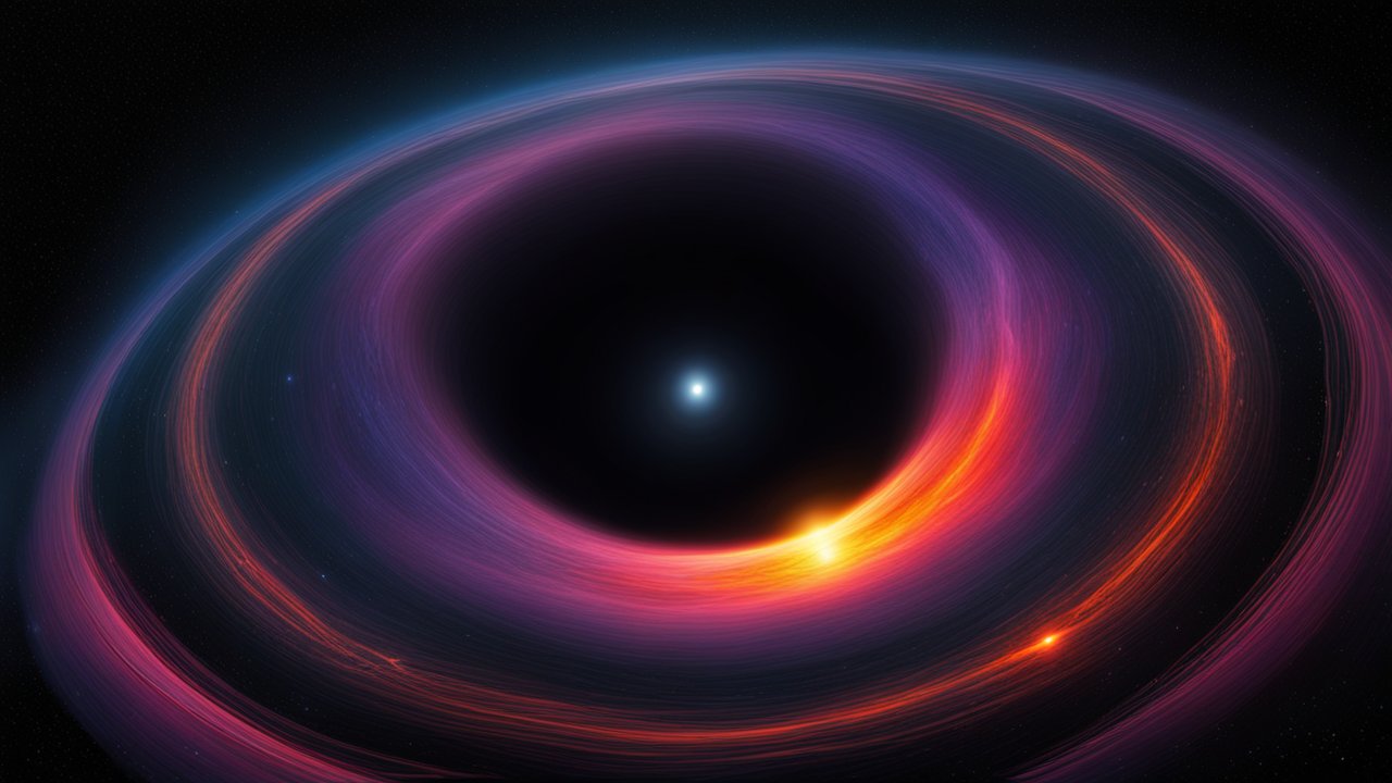 Vibrant Accretion Disk Orbiting a Black Hole