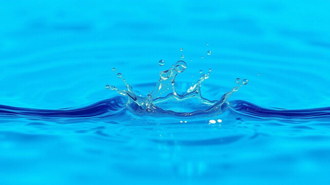 Vibrant Blue Water Splash in Motion