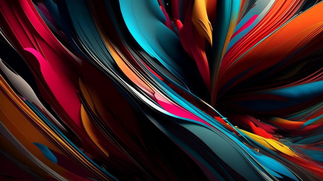 Vibrant Flowing Abstract Waves in Ultra Detail