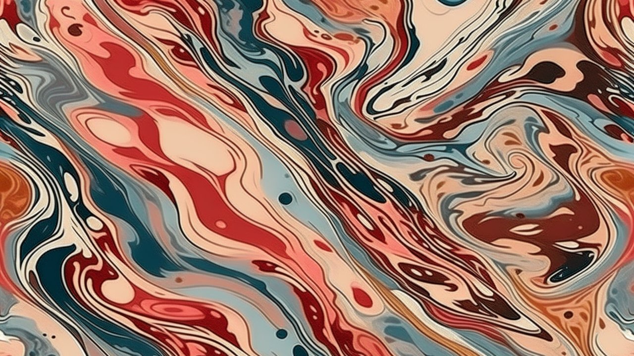 Vibrant Marble Pour Abstract Art