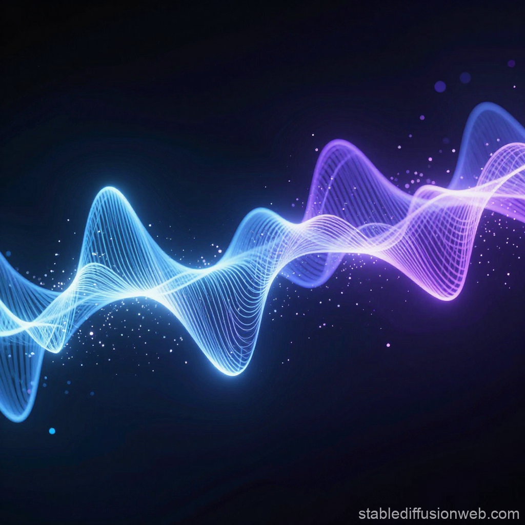 Vibrant Resonance Waves in Blue and Purple