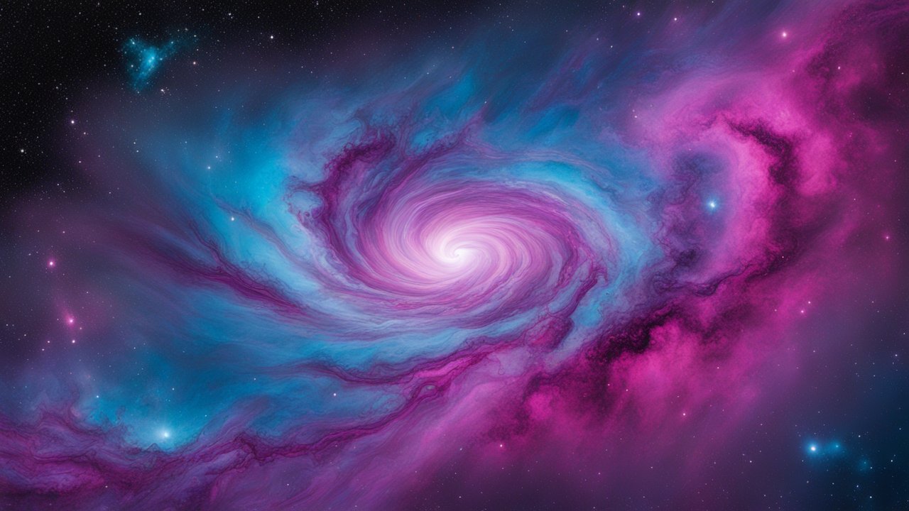 Vibrant Spiral Galaxy in Deep Space