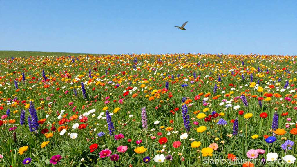 Vibrant Spring Meadow in Full Bloom