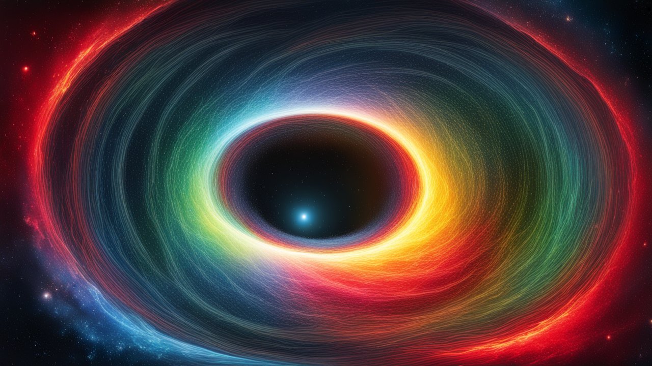 Vibrant Wormhole Portal in Space