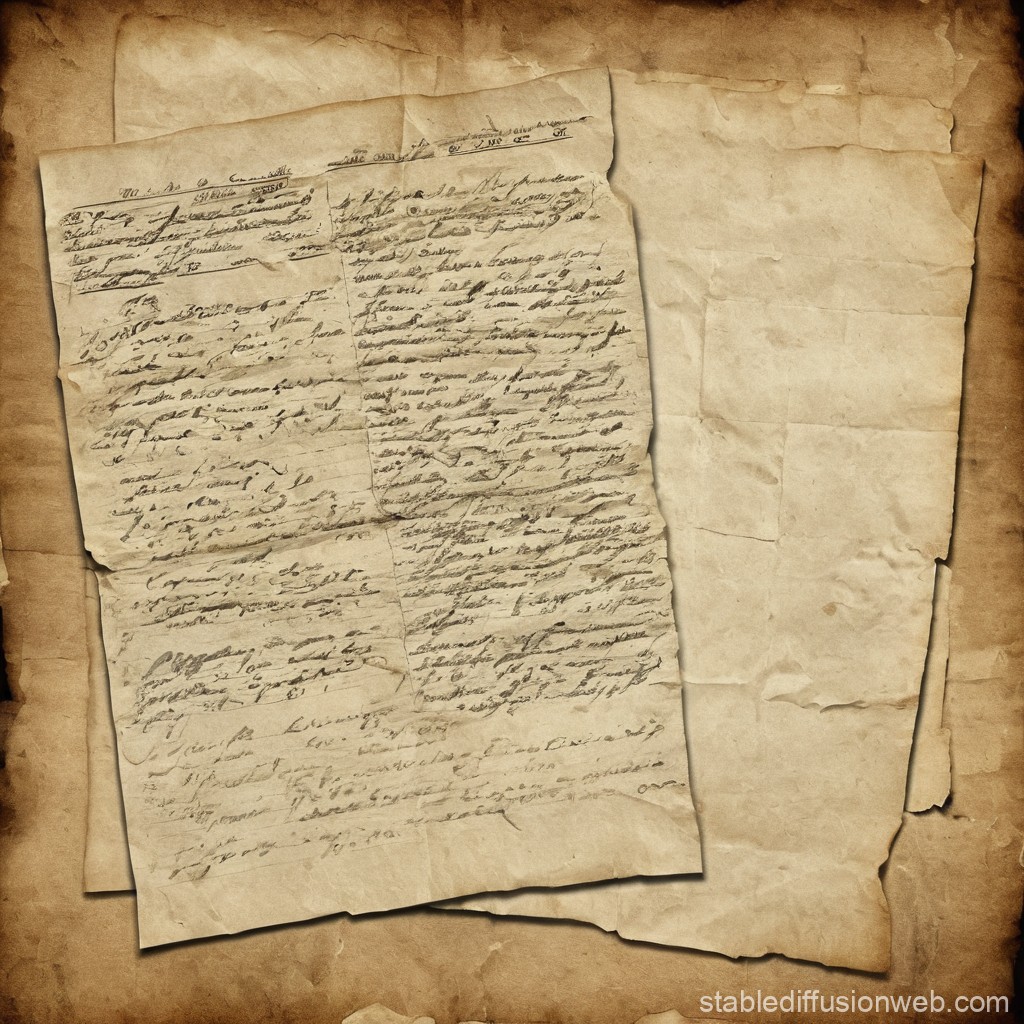 Vintage Aged Handwritten Manuscript on Old Paper