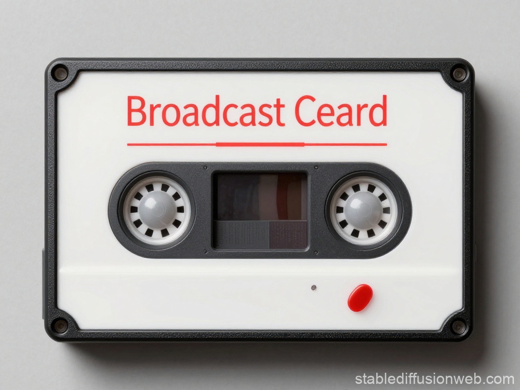Vintage Audio Cassette with Broadcast Ceard Label