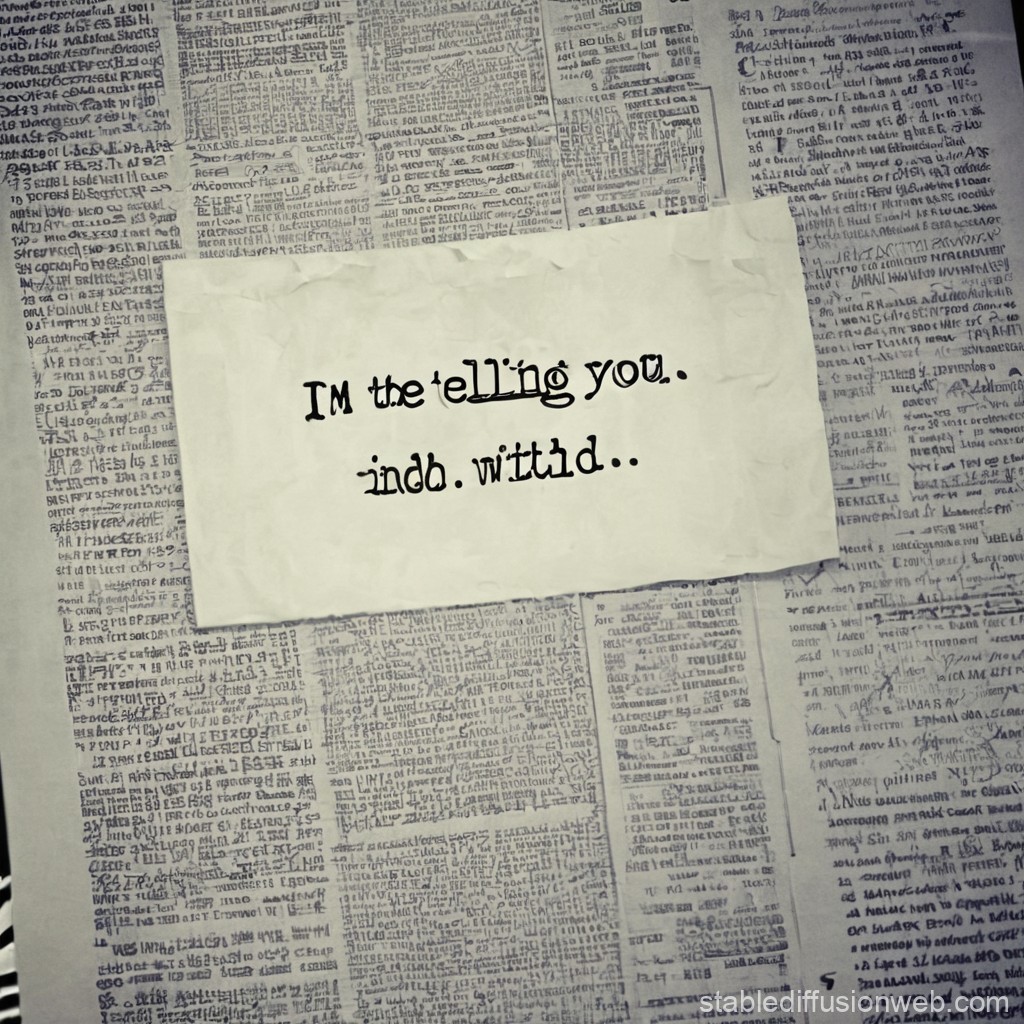 Vintage Paper with Distorted Text on Newspaper Background