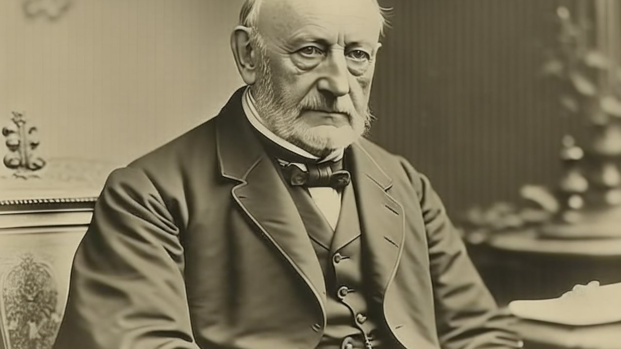 Vintage Portrait of an Elderly Gentleman in Formal Attire