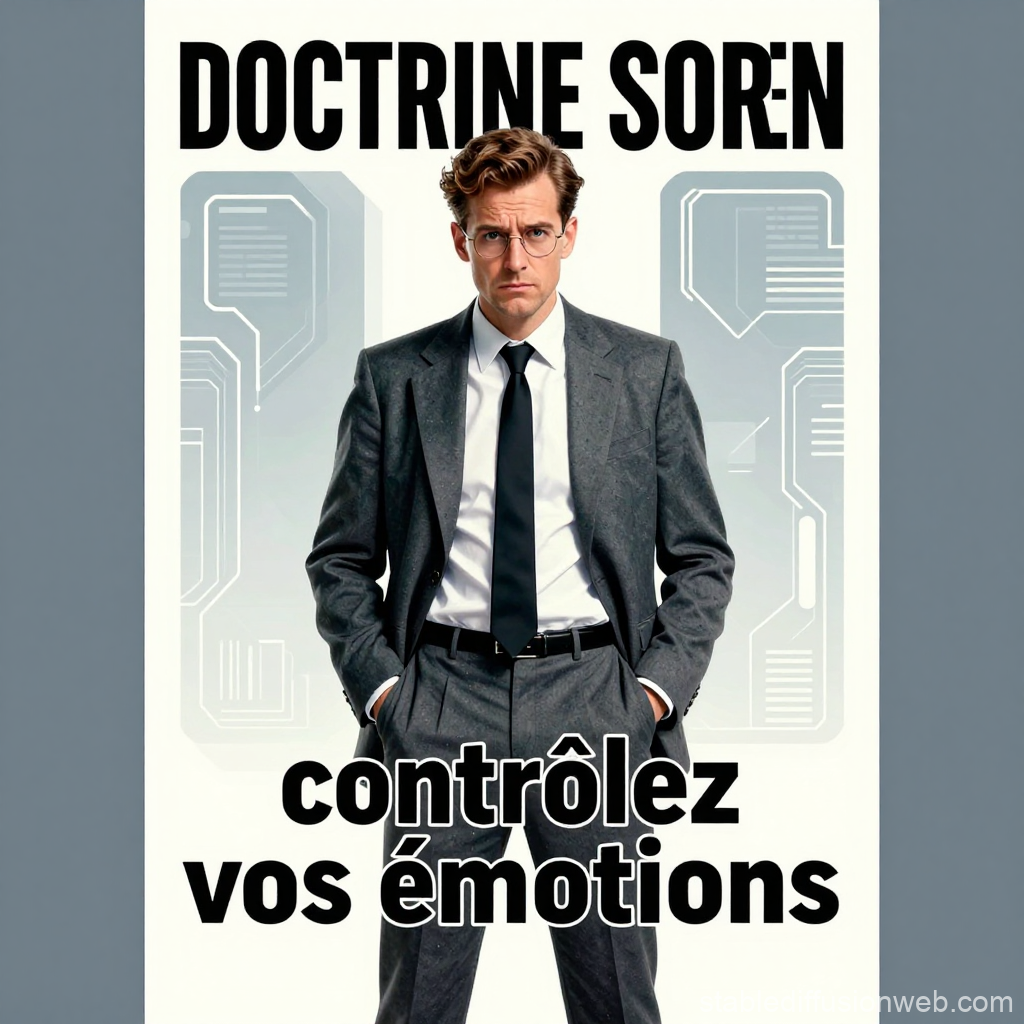 Vintage Style Propaganda Poster: Control Your Emotions