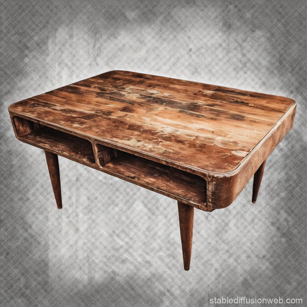 Vintage Wooden Mid-Century Modern Coffee Table
