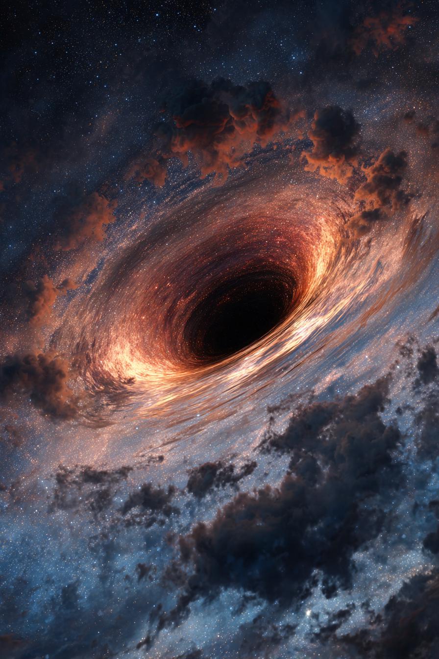 Vivid Cosmic Black Hole with Fiery Accretion Disk