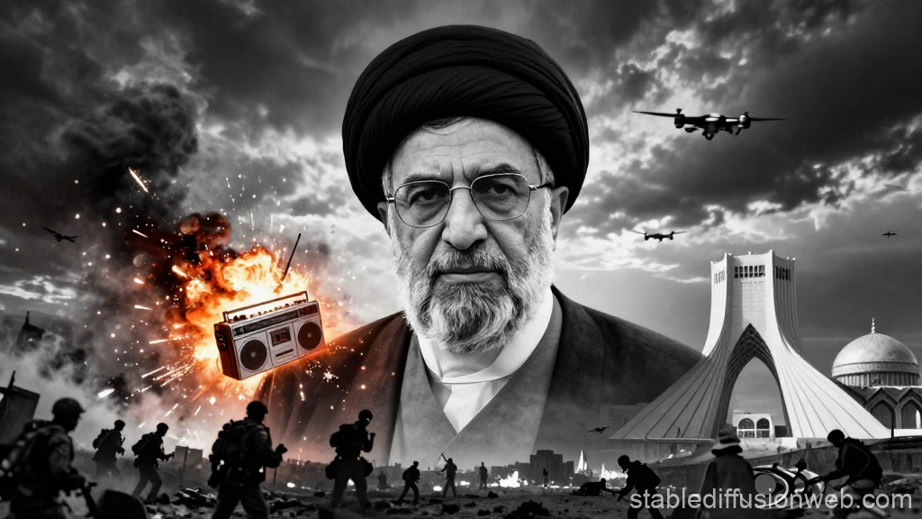 War Legacy with Dramatic Portrait and Explosions