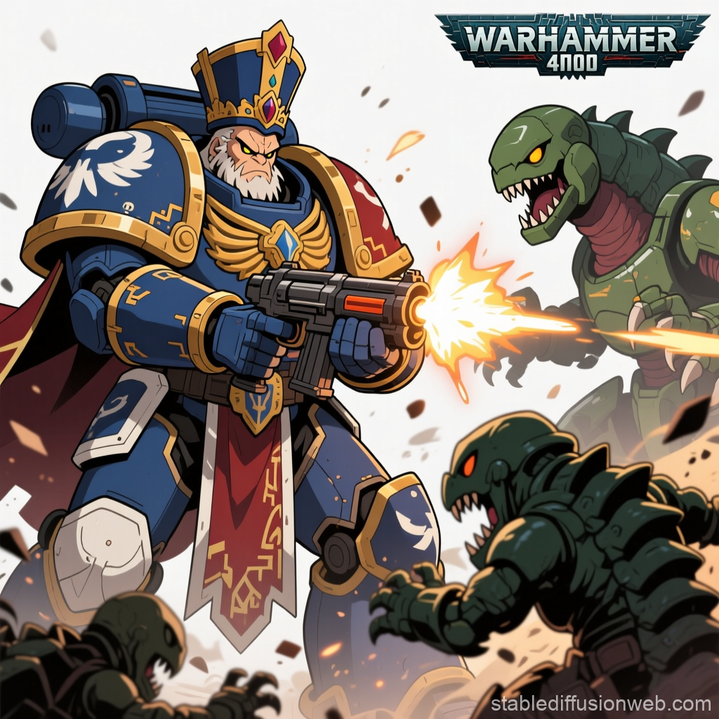 Warhammer 40000 Emperor Battles Alien Invaders