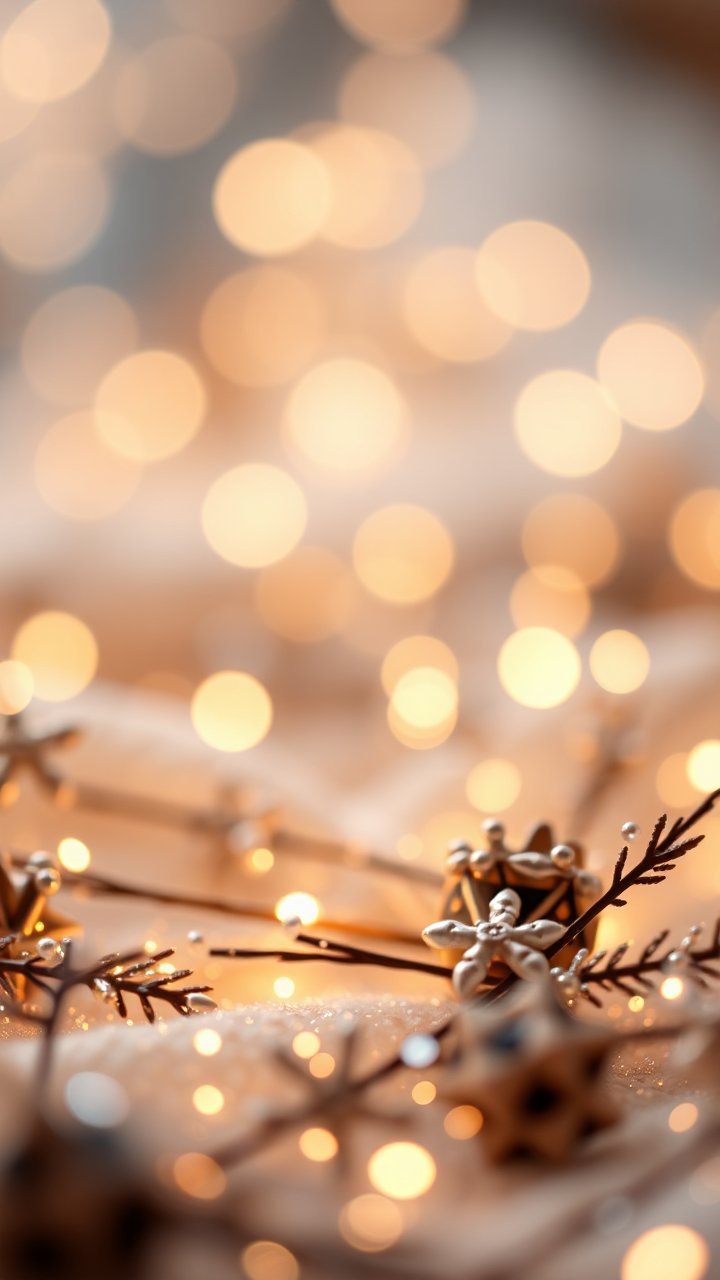 Warm Festive Lights with Delicate Ornaments