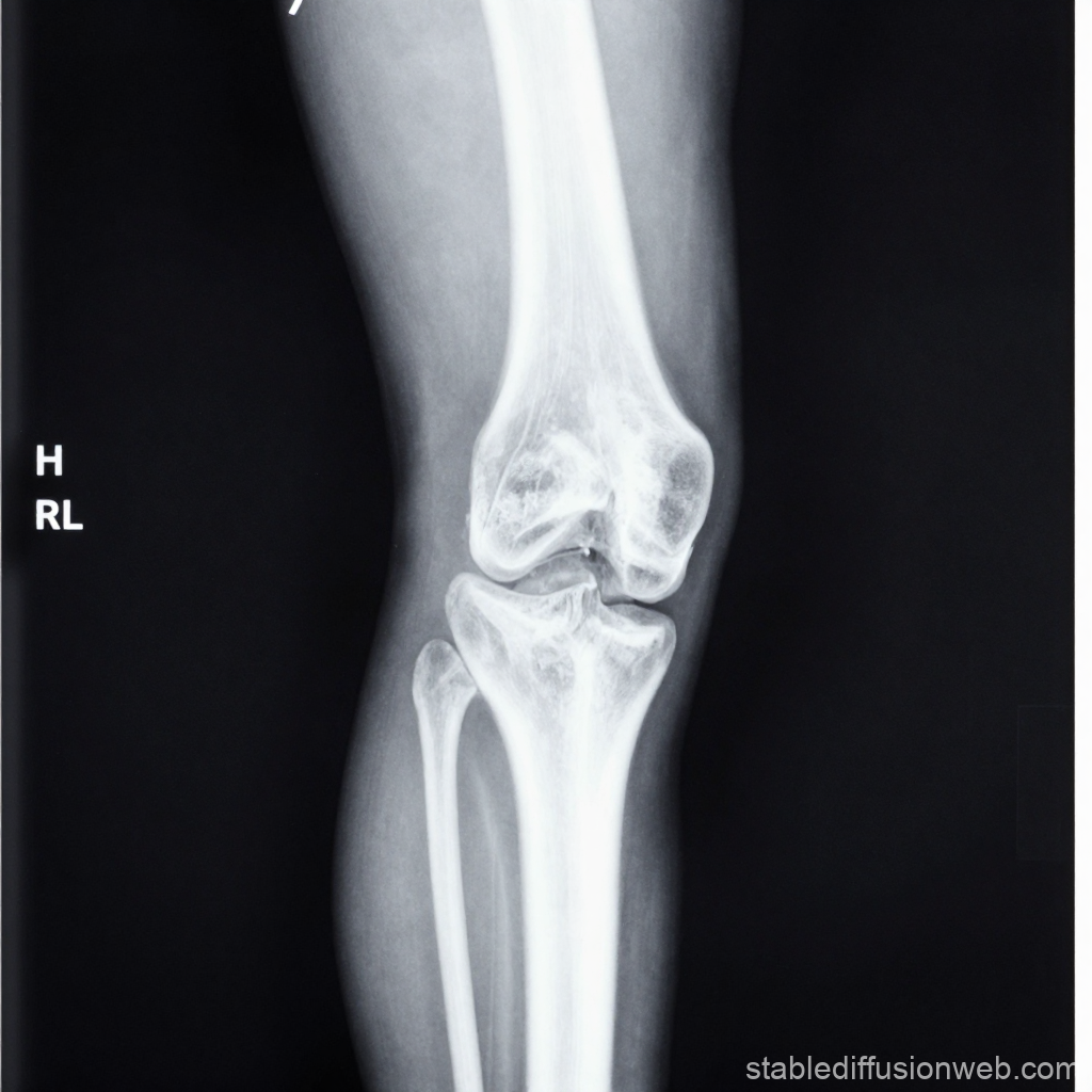X-ray Image of Human Knee Joint