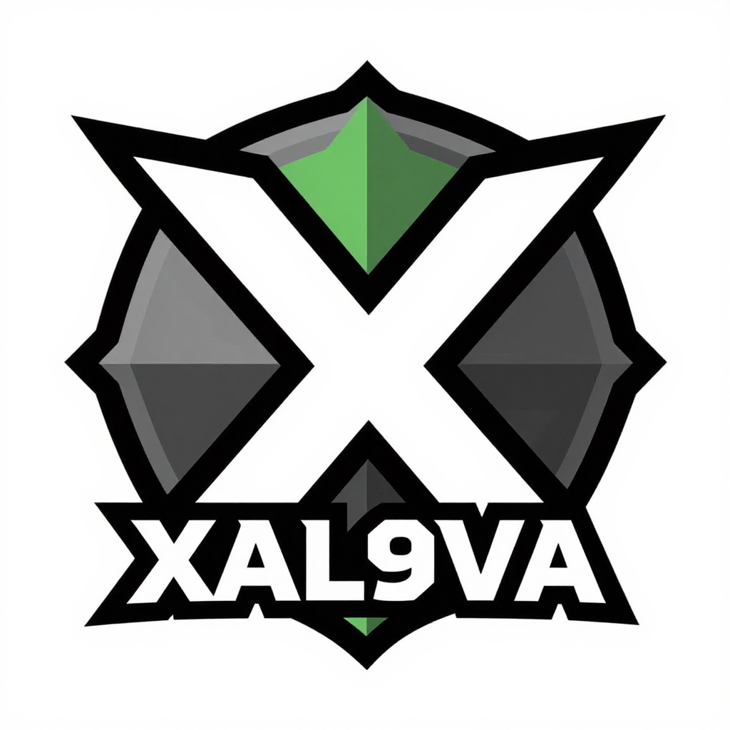 XAL9VA Team Logo with Bold X and Green Accent