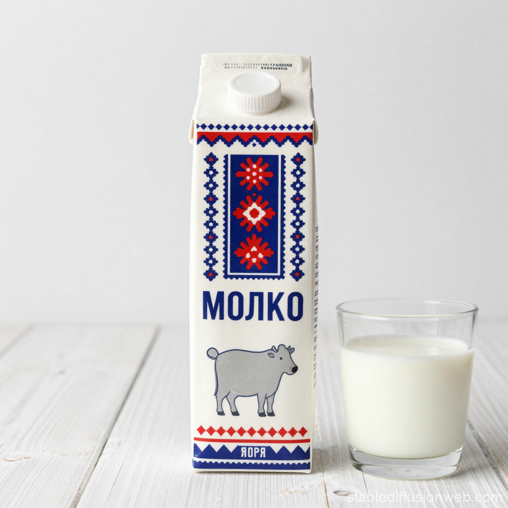 Yakut Style Milk Packaging with Traditional Patterns