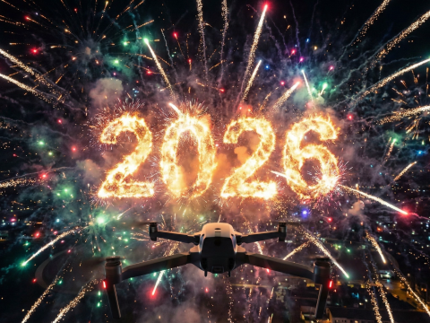 2026 Fireworks Celebration with Drone View