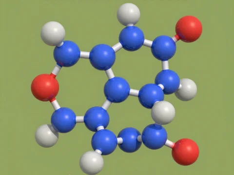 3D Molecular Model of Fructose Bonding