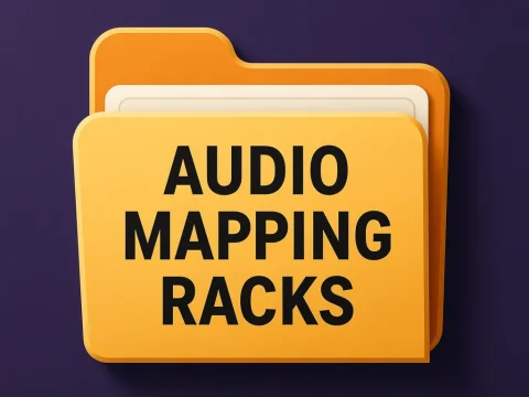 3D Render of Audio Mapping Racks Folder Icon