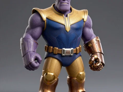 3D Render of Thanos with Infinity Gauntlet
