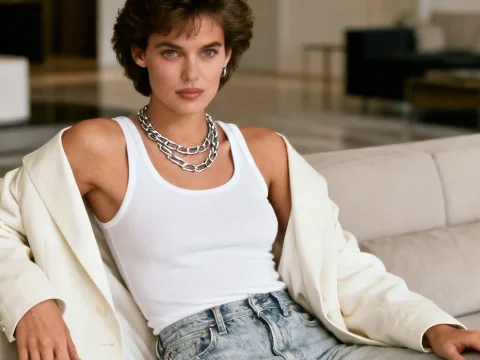 90s Minimal Chic Fashion Portrait