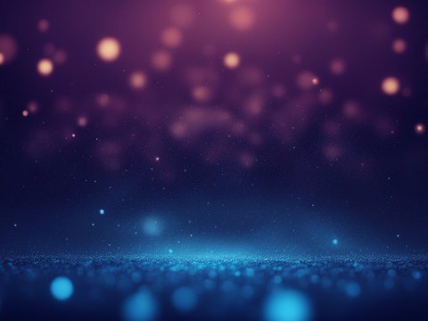 Abstract Blue and Purple Glow with Floating Particles