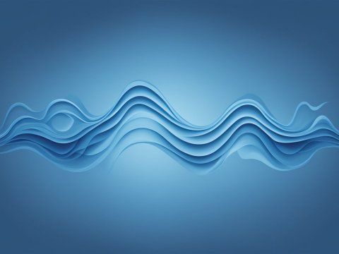Abstract Blue Waveform Design