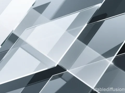 Abstract Composition of Transparent Glass Panels